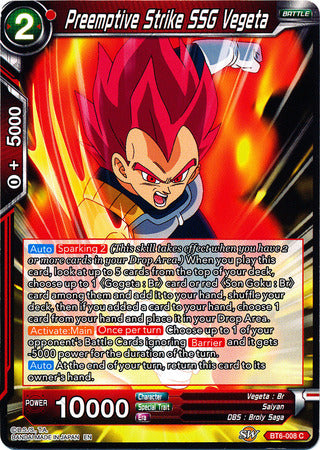 Preemptive Strike SSG Vegeta [BT6-008]