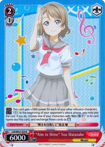 "Aim to Shine" You Watanabe (LSS/WE27-E24 R) (Parallel Foil) [Love Live! Sunshine!! Extra Booster]
